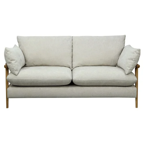 Nordlen sofa 2os. z drewnianymi bokami kremowa
