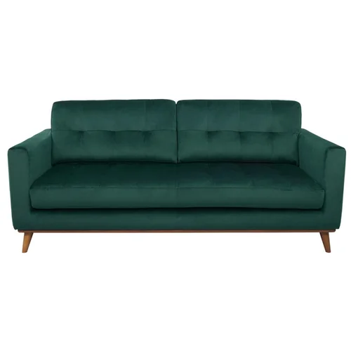 Sofa skandynawska Boden 3os. zielony welur