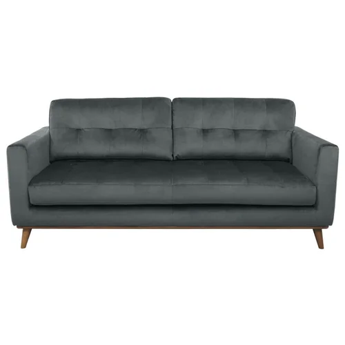 Sofa skandynawska Boden 3os. szary welur